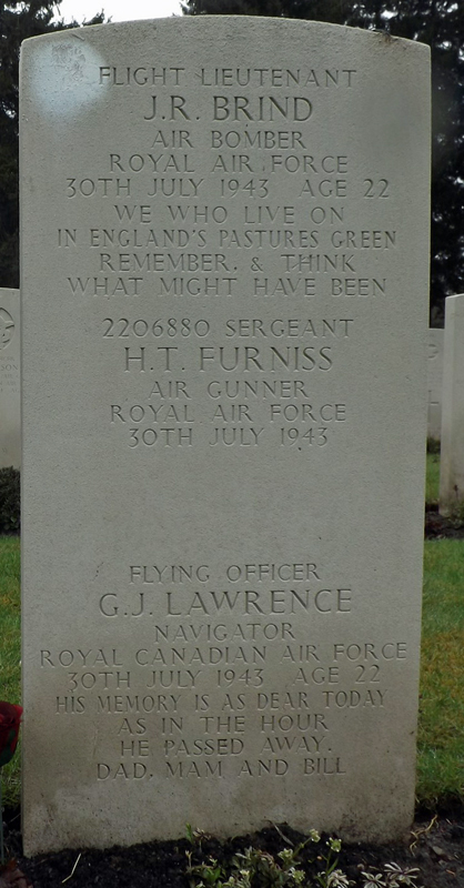 Sgt Harry Taylor Furniss<br/><br /><br />died July 30th, 1943